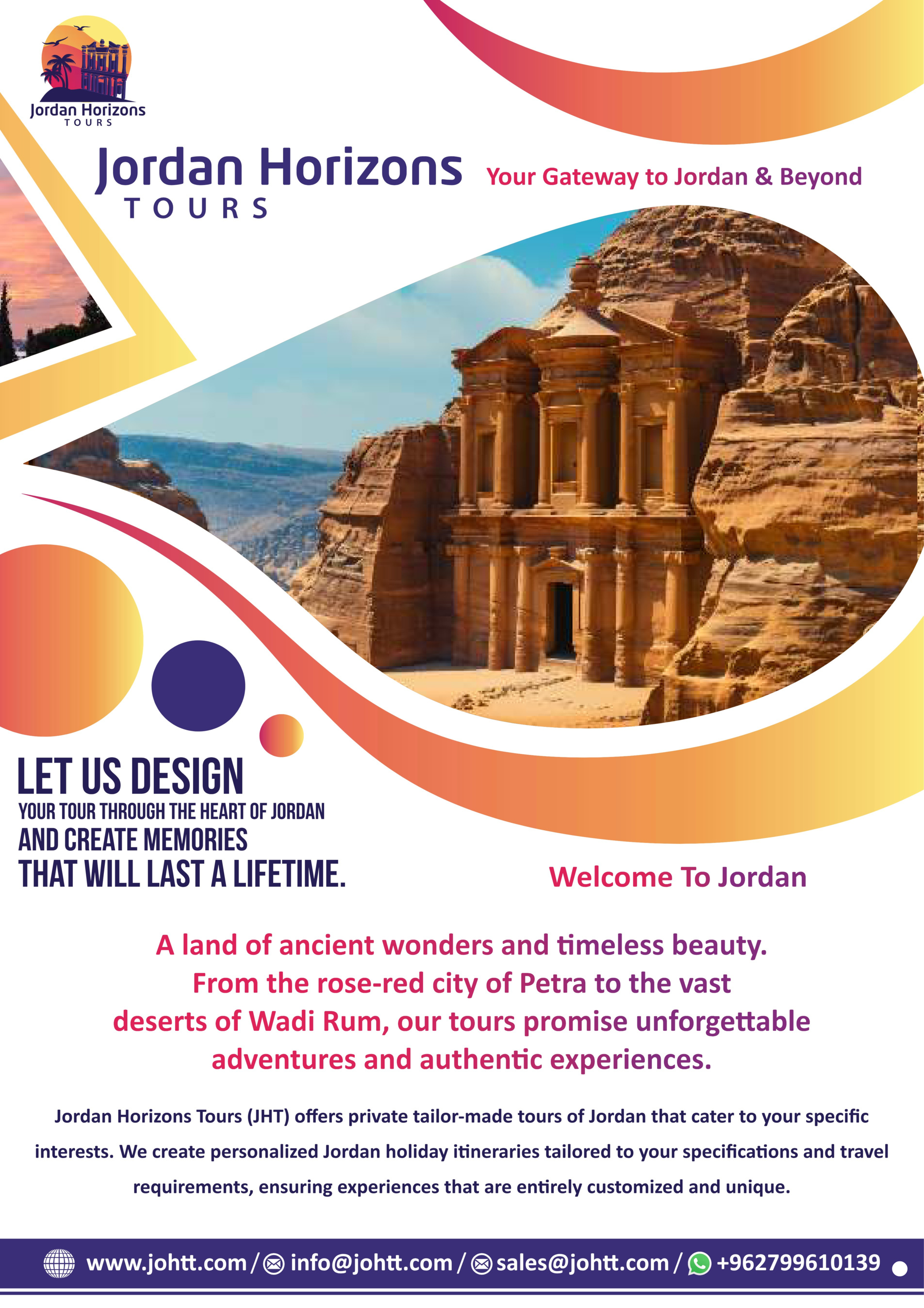 Jordan travel agency offers bespoke vacations, including private and luxury adventure tours.